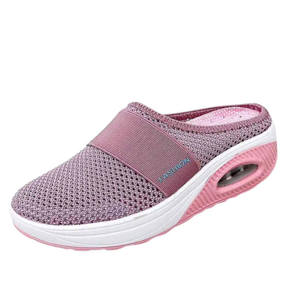 Hava yastıklı diyabetik slip-on ayakkabılar -Pembe - Ozerty