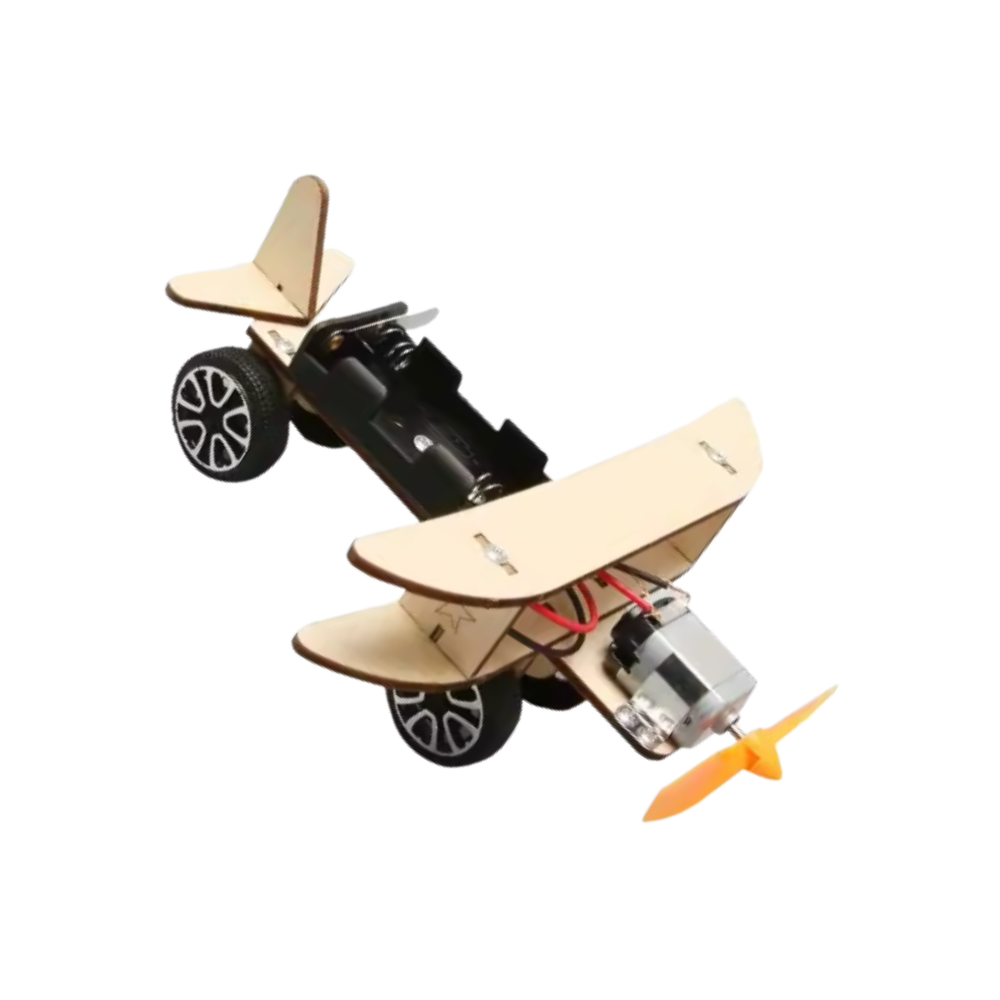 Montaj Ahşap Bilim Oyuncağı -Çift kanatlı uçak - Ozerty