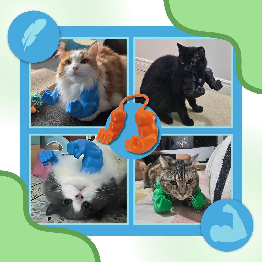 Vücut Geliştirici Kedi Kol Kostümü - Ozerty