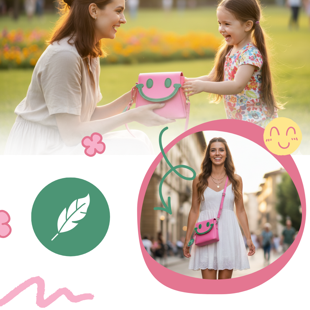 Neşeli Gülümseme Çapraz Askılı Çanta - Ozerty