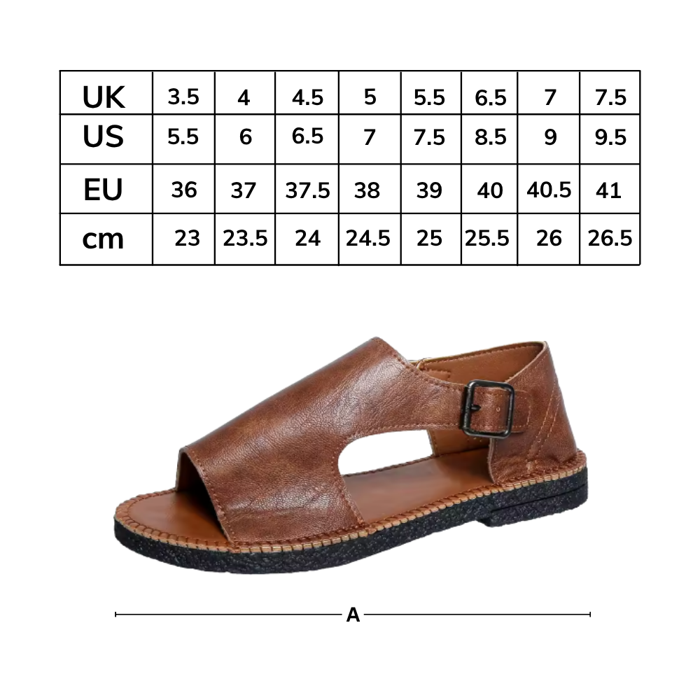 Şık Vintage Ortopedik Sandaletler  - Ozerty