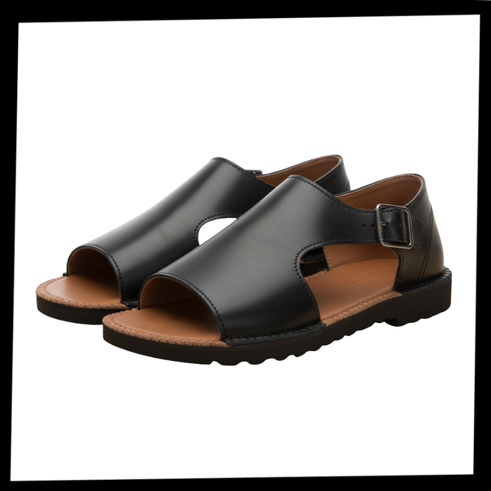 Şık Vintage Ortopedik Sandaletler  - Ozerty