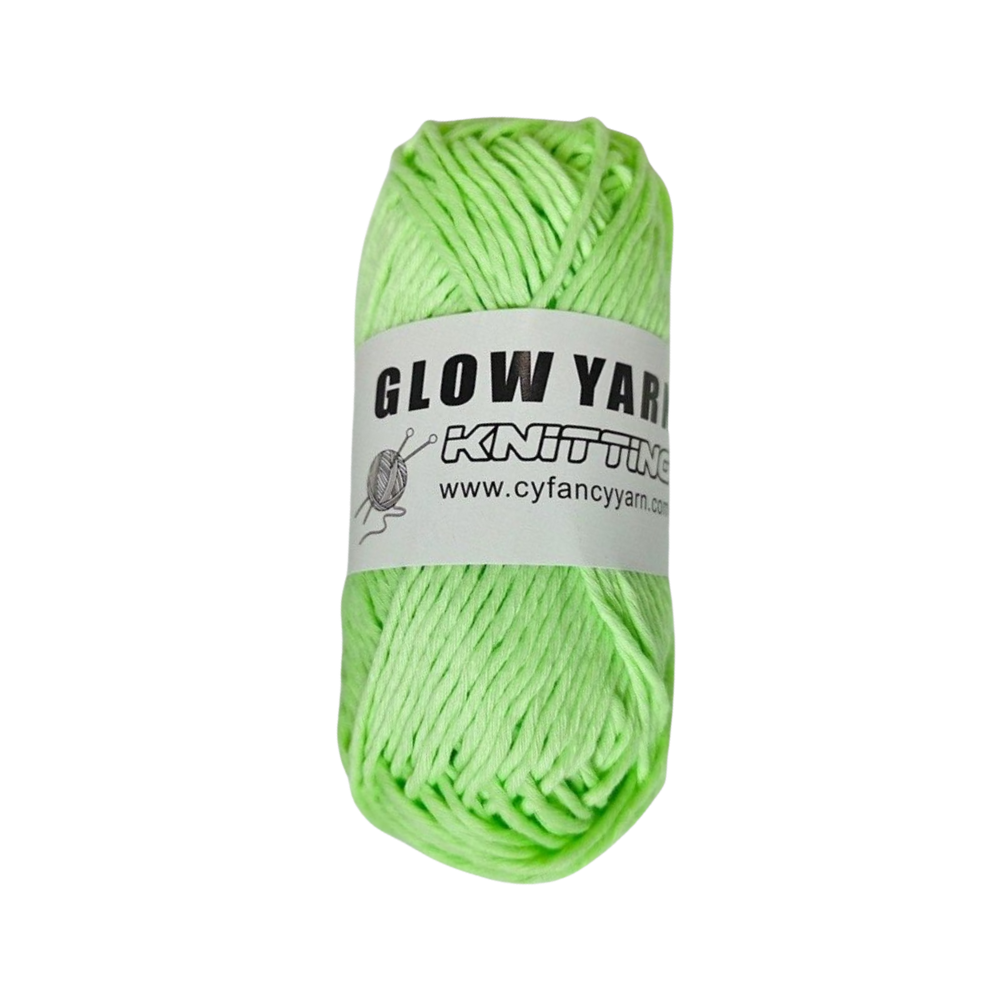 Renkli Yumuşak Glow İplik -Yeşil - Ozerty