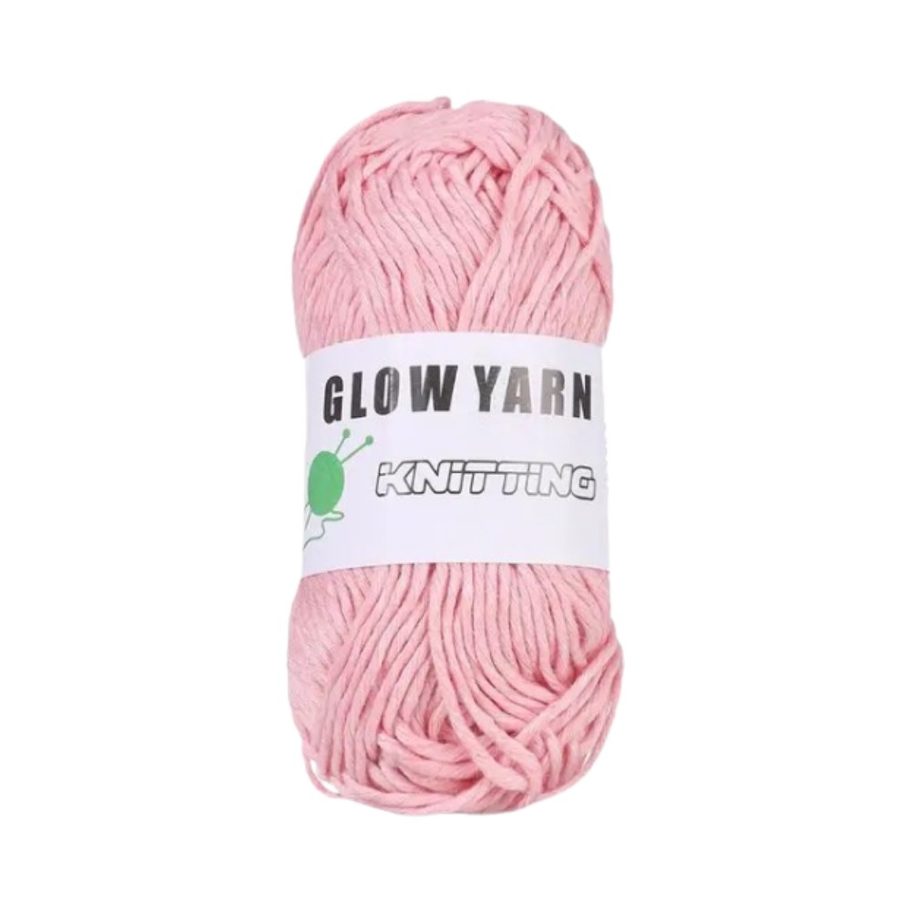 Renkli Yumuşak Glow İplik -Pembe - Ozerty