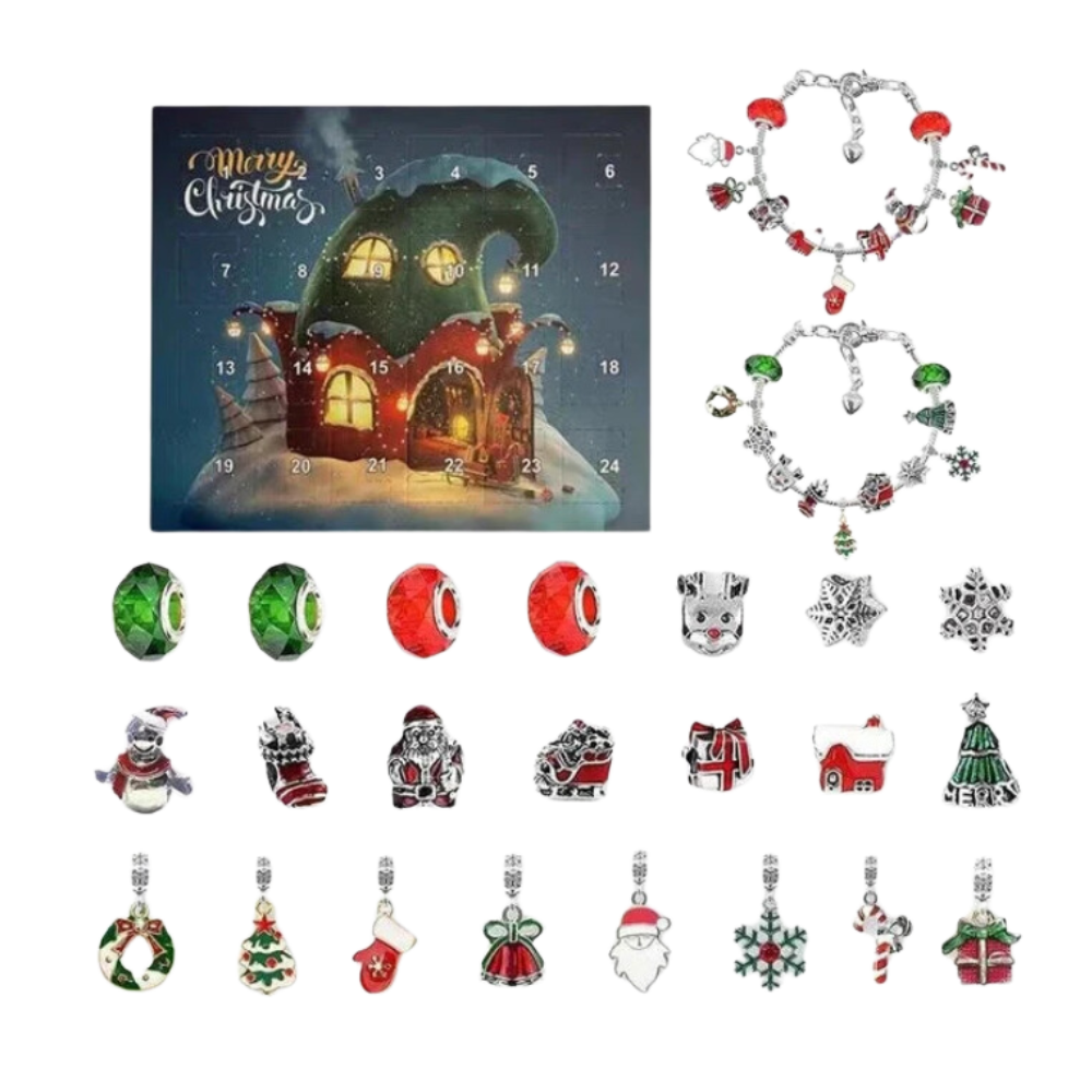 DIY Takı 24 Günlük Geri Sayım Advent Takvimi -Şirinler Evi - Ozerty