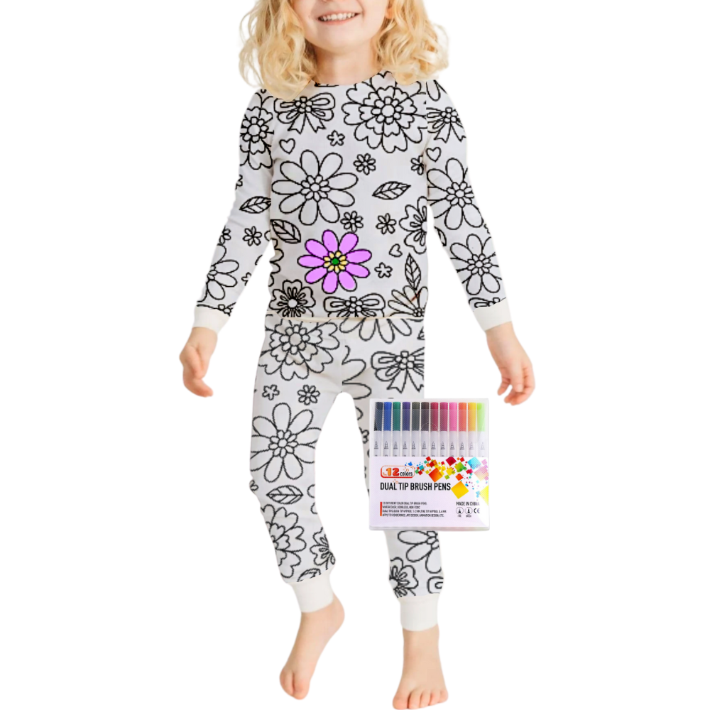 Doodle Dream Pijama -Çiçekler - Ozerty