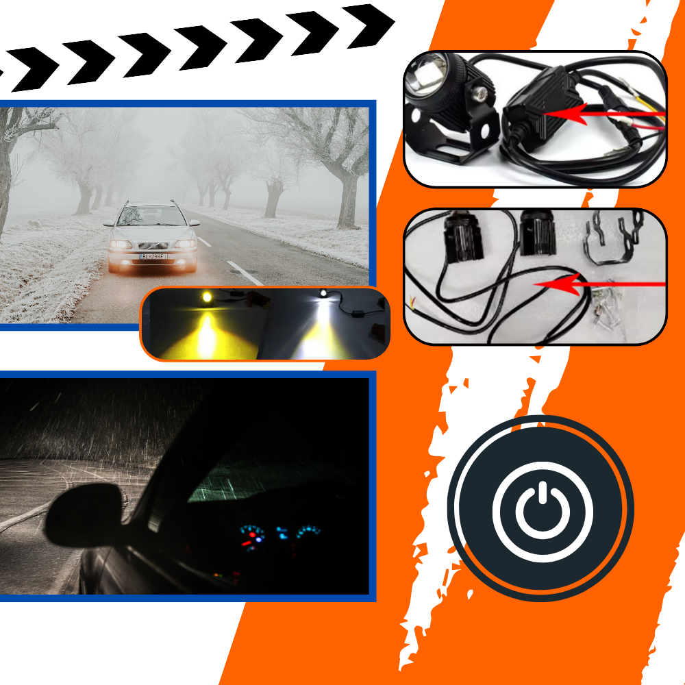 Çift Işıklı Motosiklet Far - Ozerty