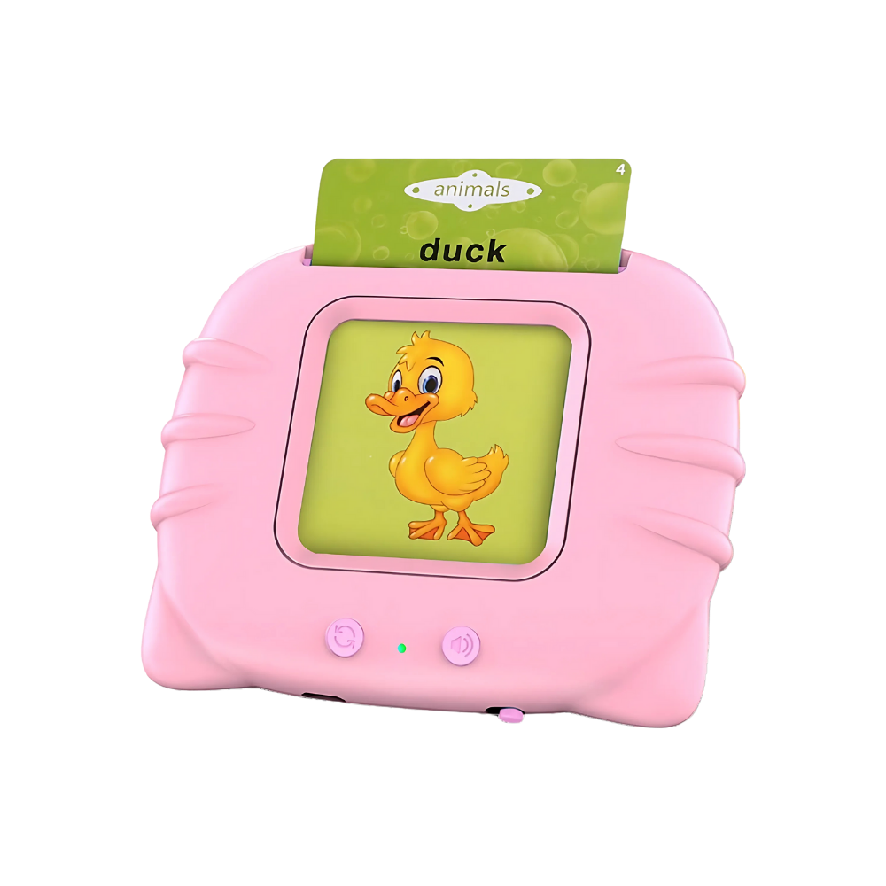 Eğitim Amaçlı Konuşan Flash Kartlar -Pembe - Ozerty