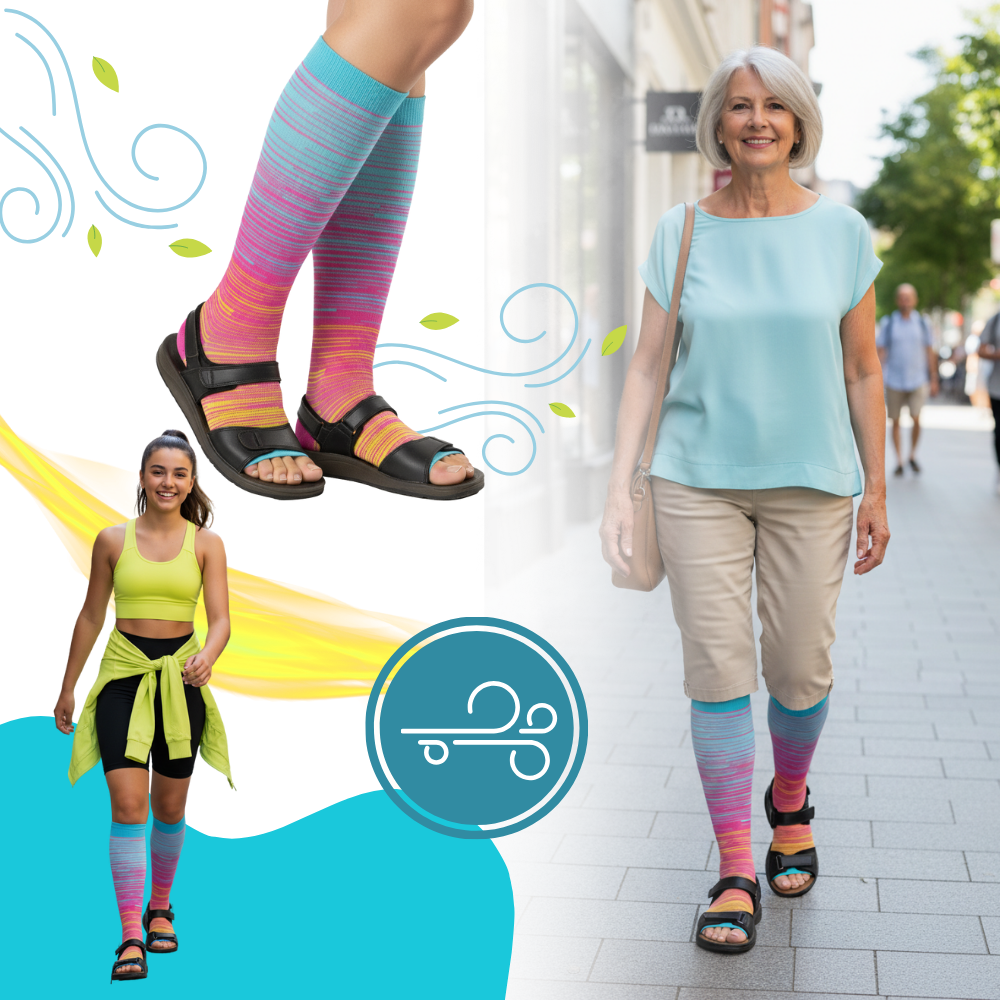 Elastik Açık Burunlu Kompresyon Çorabı - Ozerty