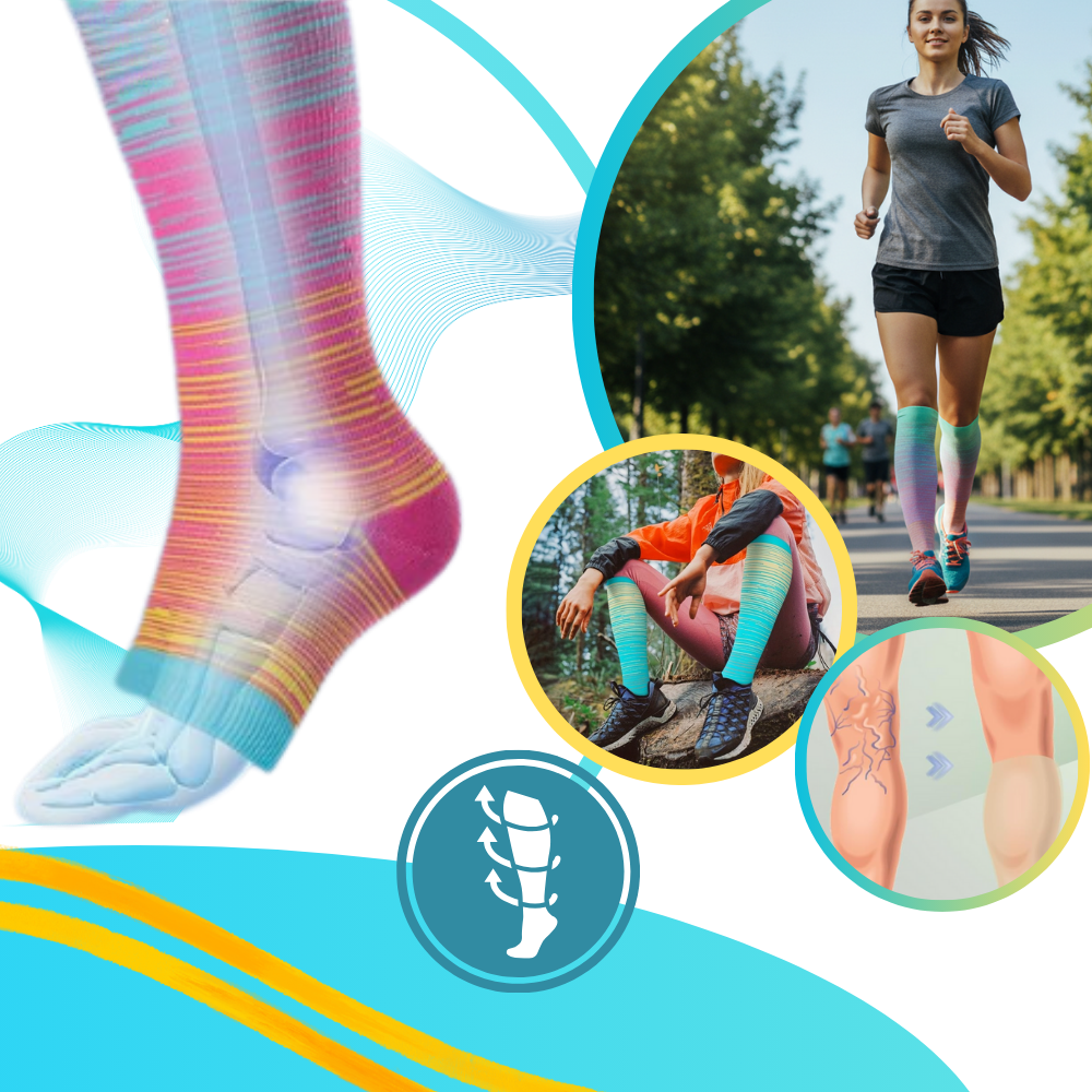 Elastik Açık Burunlu Kompresyon Çorabı - Ozerty