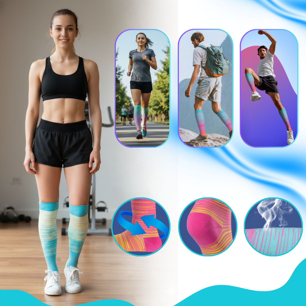 Elastik Açık Burunlu Kompresyon Çorabı - Ozerty