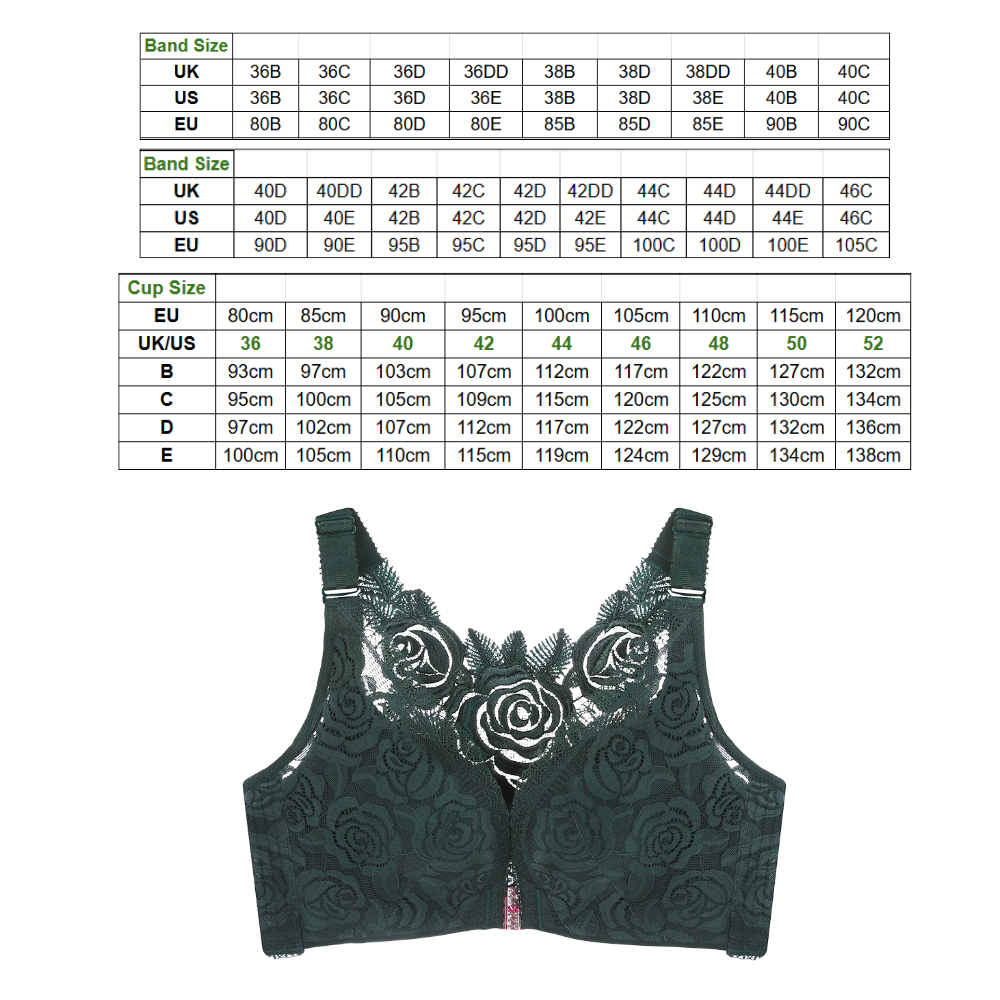 Zarif Gül Push-up Dantel Sütyen