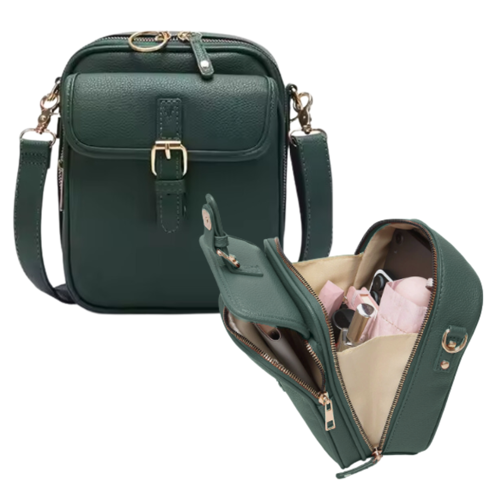 Zarif Çok Yönlü Crossbody Çanta -Yeşil - Ozerty