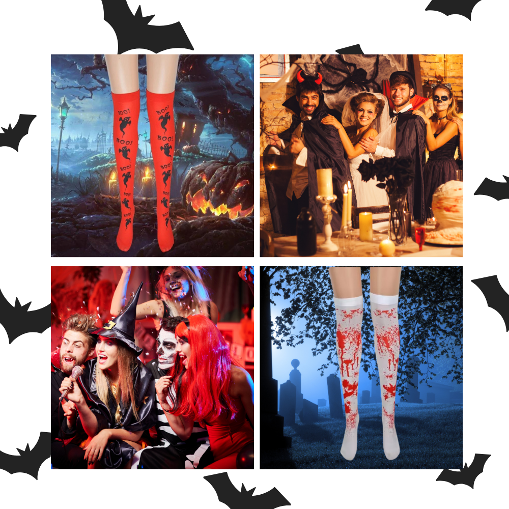 Festive Designs Cadılar Bayramı Kompresyon Çorapları - Ozerty