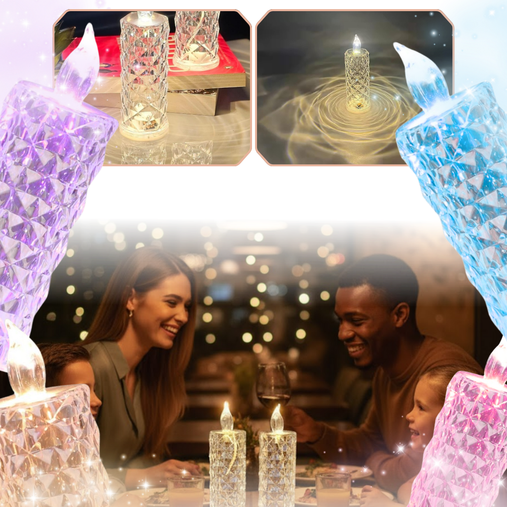 Alevsiz Kristal Mum Lambası - Ozerty