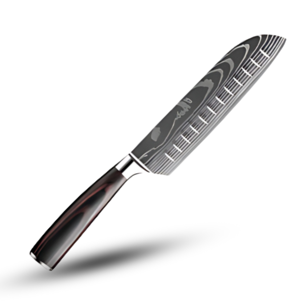 Orman Ağacı Japon Bıçağı -Santoku Bıçak 7 inç/18 cm - Ozerty