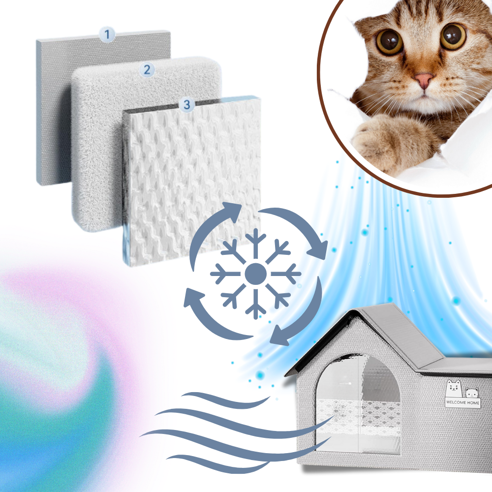 Isı Yansıtıcı Yalıtım Soğuk Kedi Evi - Ozerty