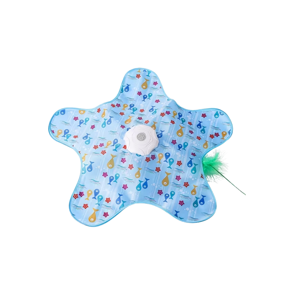 Kedi Yavrusu Diş Çıkarma Tüy Oyuncağı -Mavi - Ozerty