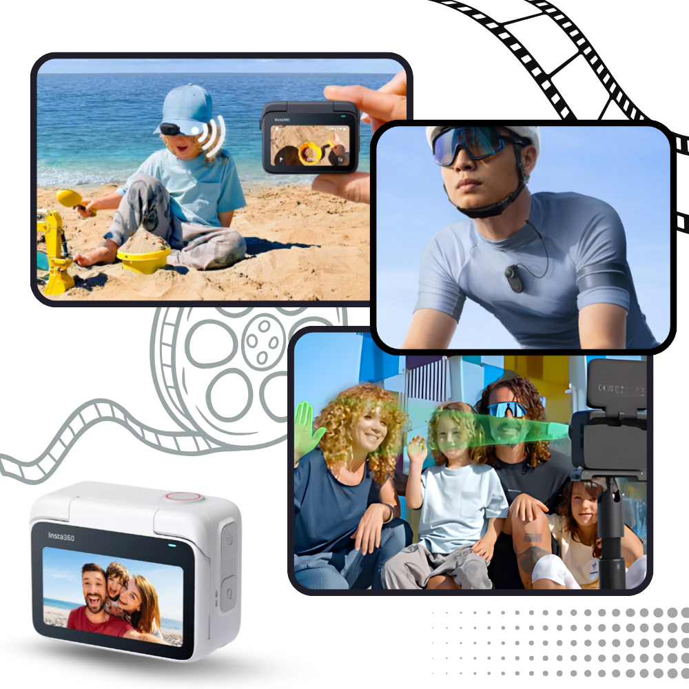 Manyetik Montajlı Insta 360 Eller Serbest Kamera - Ozerty