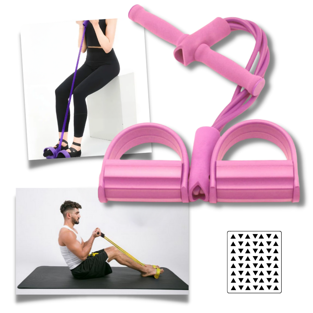 Çok Fonksiyonlu Pedal Direnç Bantları Fitness 4 Tüp - Ozerty