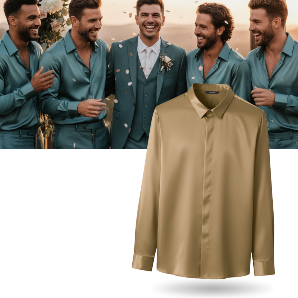 Ütü gerektirmeyen ipek karışımlı erkek polo - Ozerty