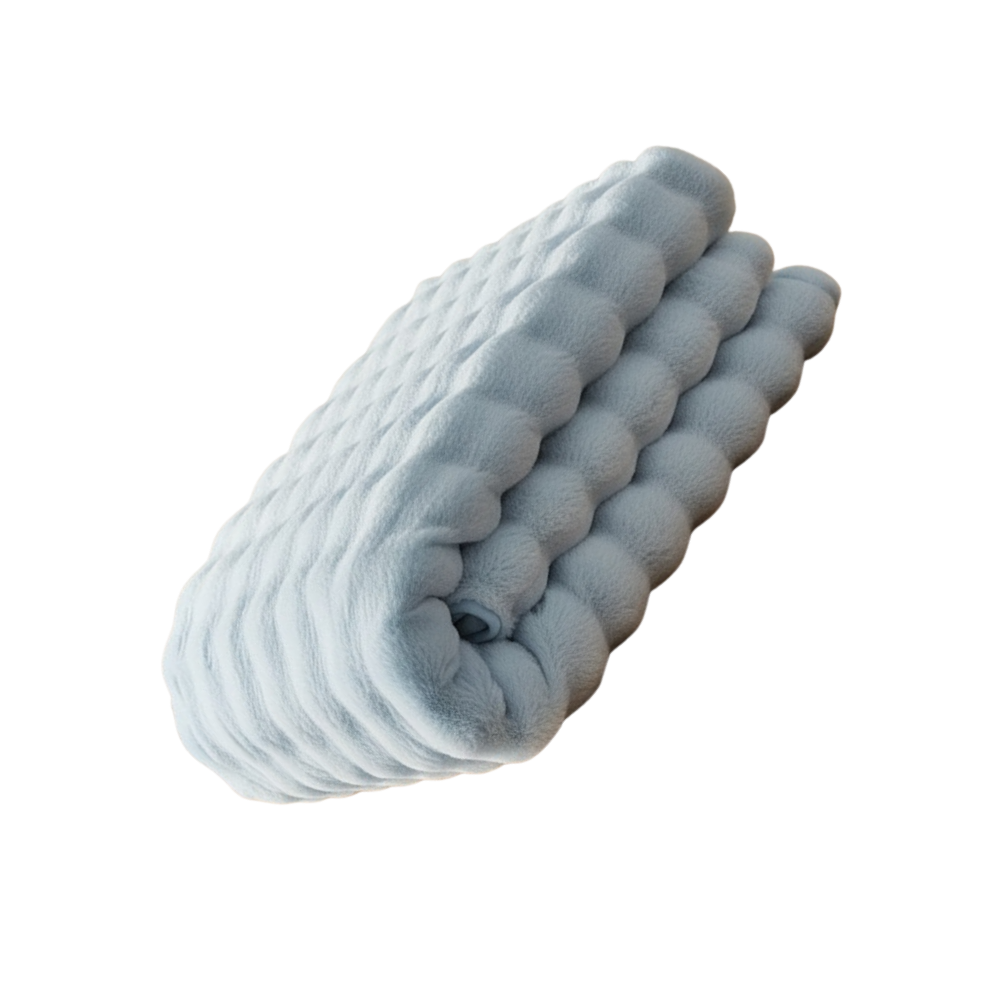 Kaymaz Rahat Kanepe Peluş Kılıfları -Mavi - Ozerty