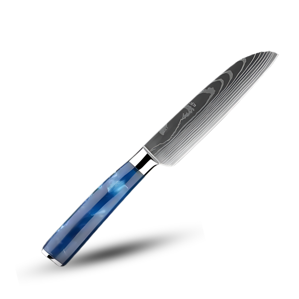 Okyanus Mavisi Japon Bıçakları -Santoku Bıçak 5 inç/12,5 cm - Ozerty