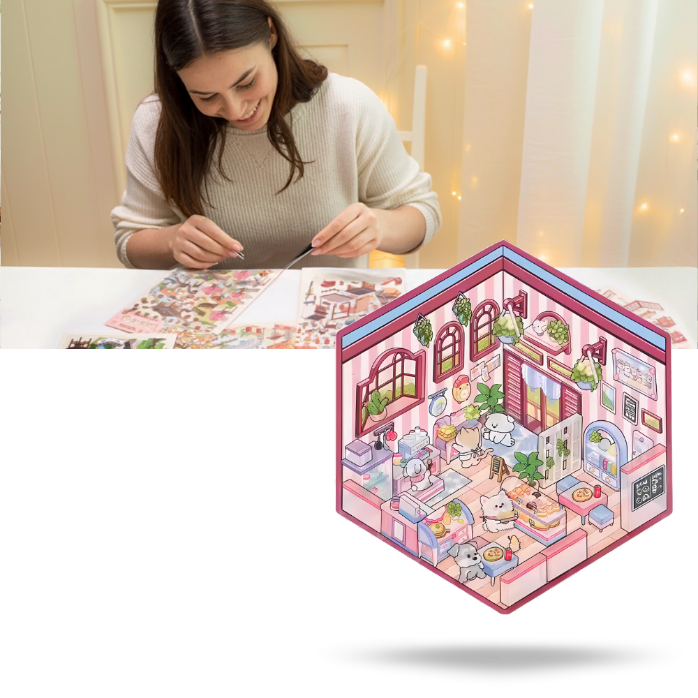Pastel Ev Masalları Çıkartmaları - Ozerty