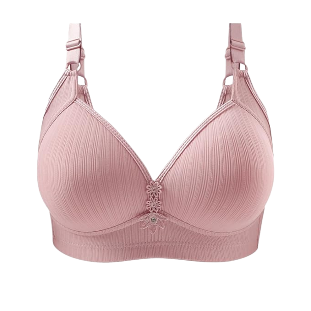 Büyük Beden Kablosuz Push-Up Sütyen -Pembe - Ozerty