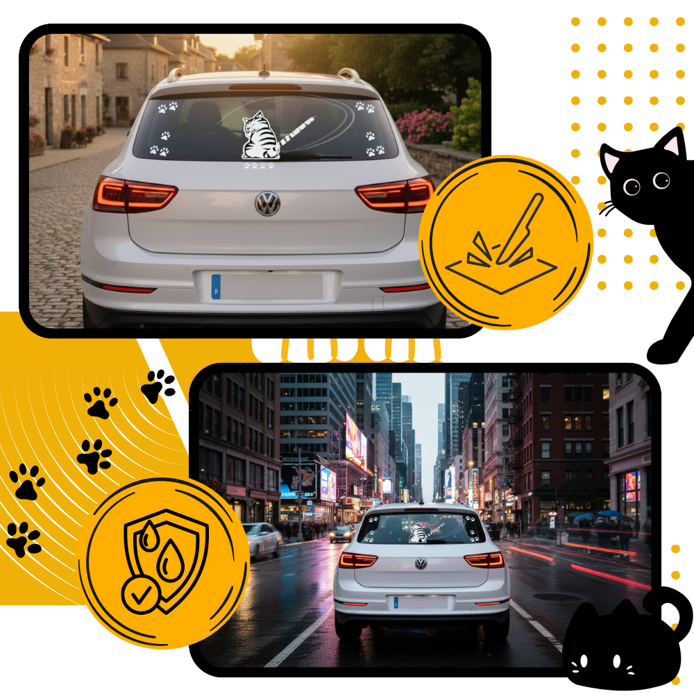 Quirky Cat Silecek Çıkartması - Ozerty