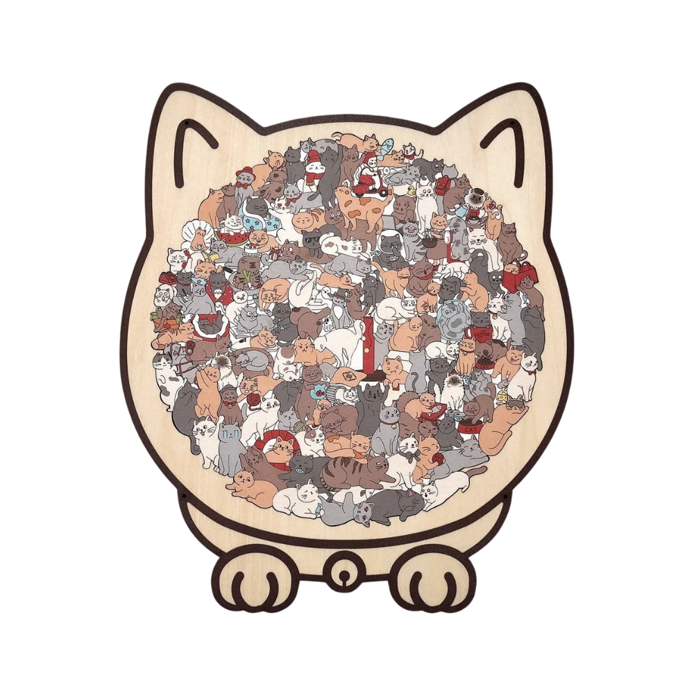 Rahatlatıcı Yapboz Kedi Bulmaca  -Klasik Kedi - Ozerty