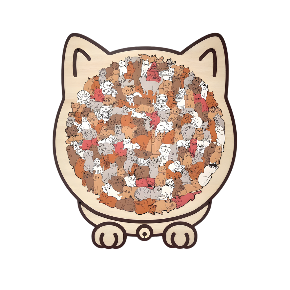 Rahatlatıcı Yapboz Kedi Bulmaca  -Sıcak Kedi - Ozerty