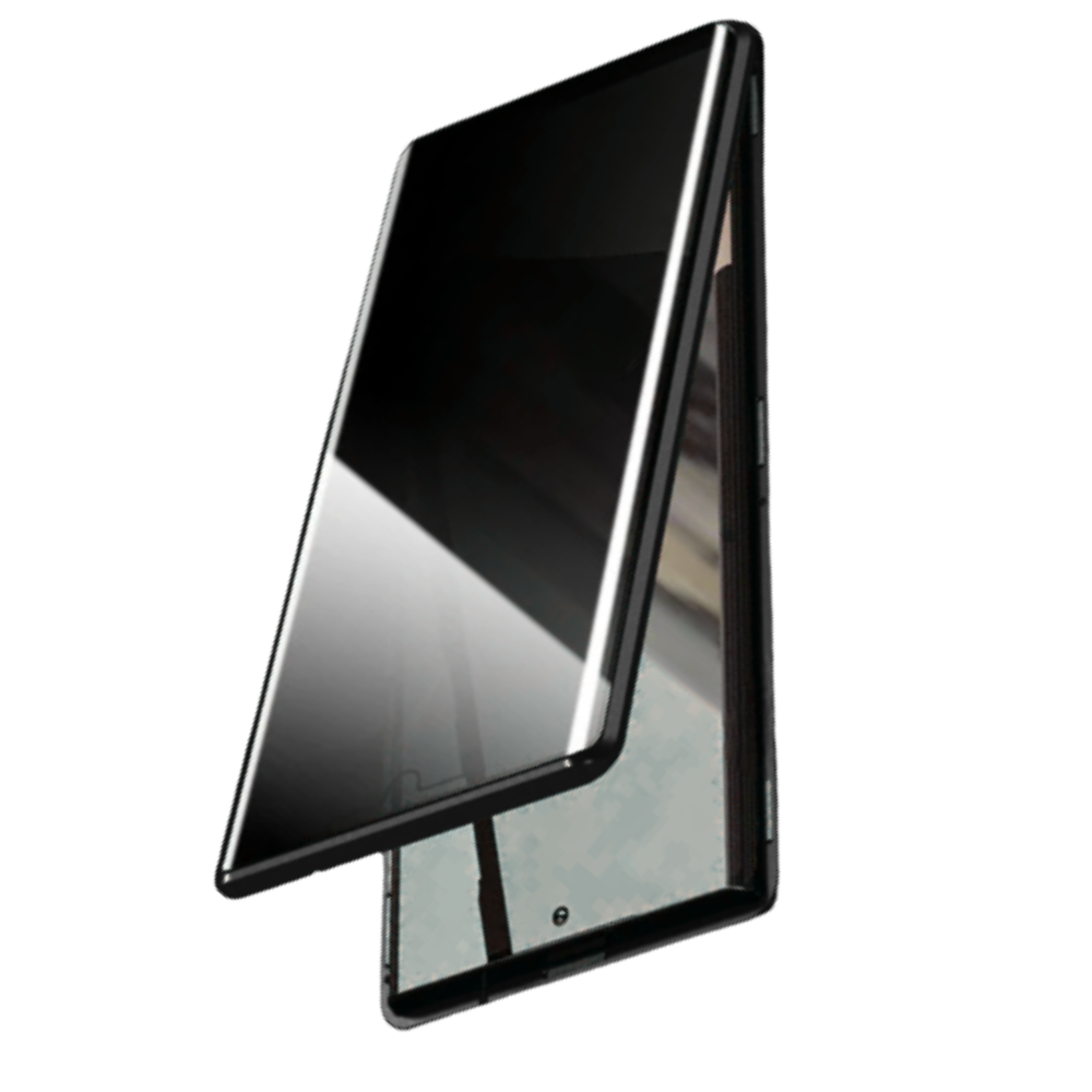Samsung Telefon Kılıfı ve Gizlilik Camı -Siyah - Ozerty