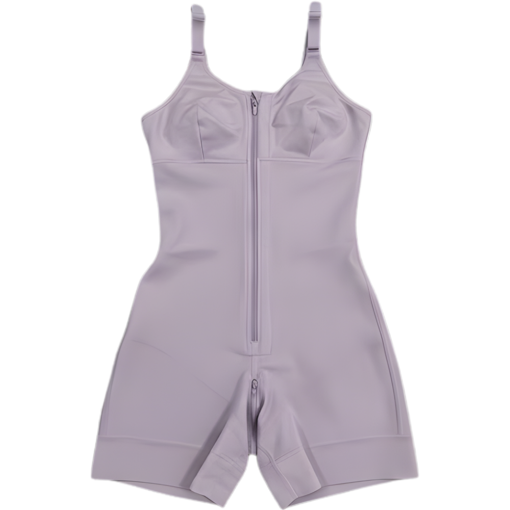 Dikişsiz Bodysuit Şekillendirme  -Mor Kahverengi - Ozerty