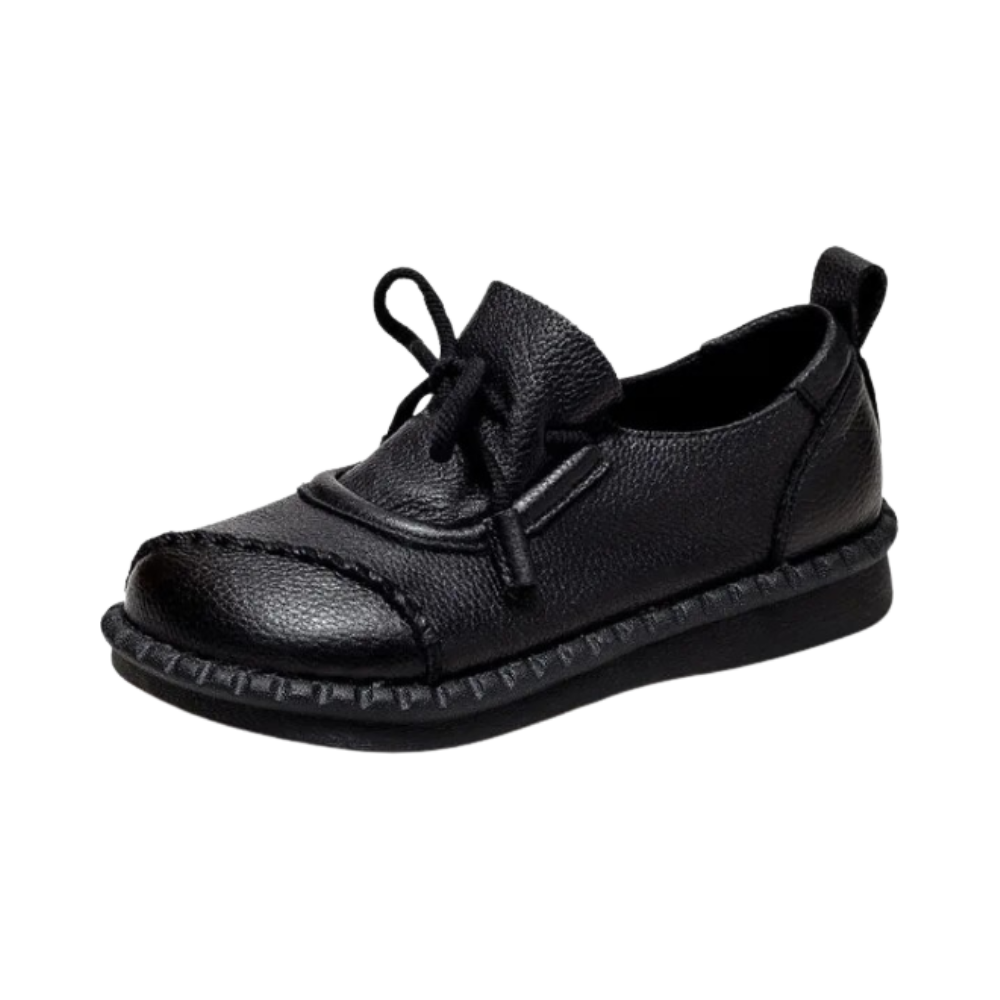Şok Emici Platform Loaferlar -Siyah - Ozerty