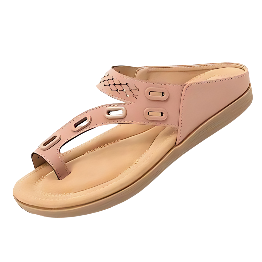 Şok Emici Ortopedik Sandaletler -Pembe - Ozerty