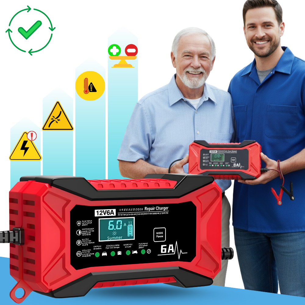 Akıllı 12V Pil Canlandırıcı Şarj Cihazı - Ozerty