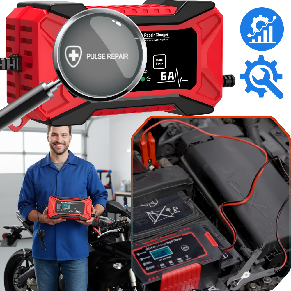 Akıllı 12V Pil Canlandırıcı Şarj Cihazı - Ozerty