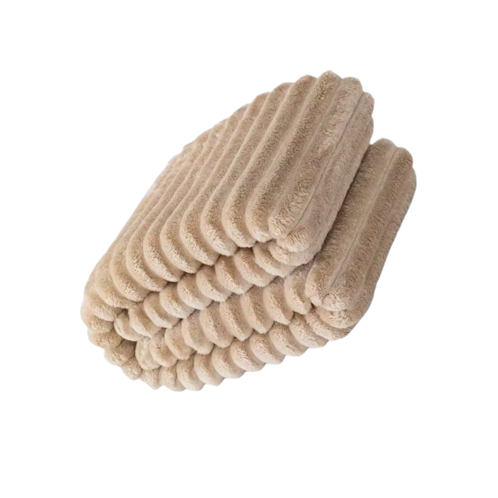 Yumuşak ve Rahat Flanel Battaniye -Bej - Ozerty