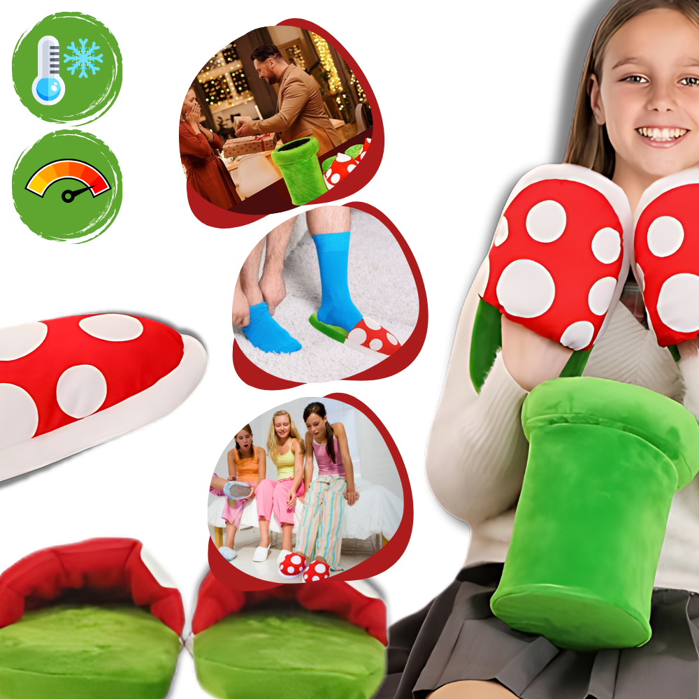 Yumuşak Peluş Mario Piranha Bitki Terlik - Ozerty