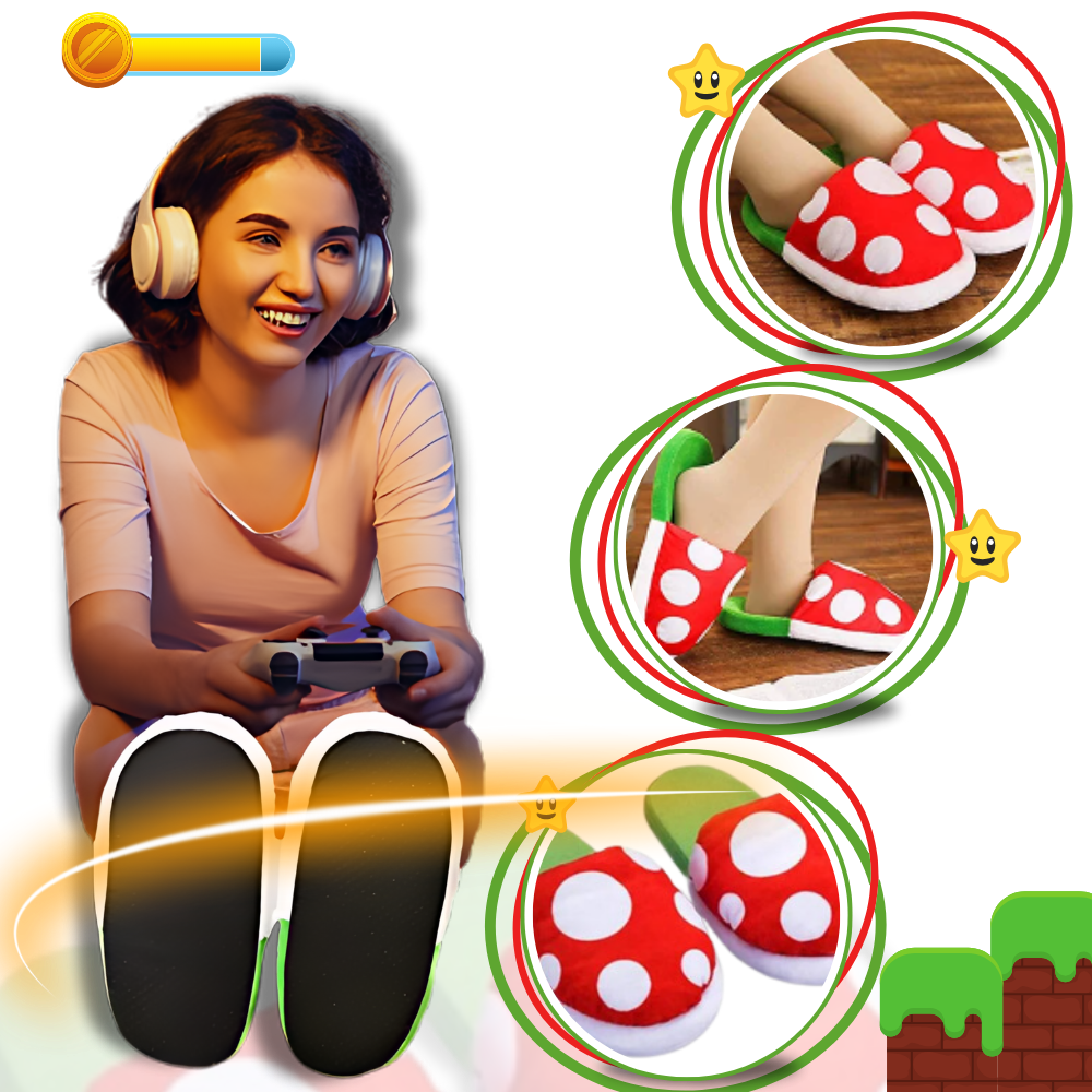 Yumuşak Peluş Mario Piranha Bitki Terlik - Ozerty
