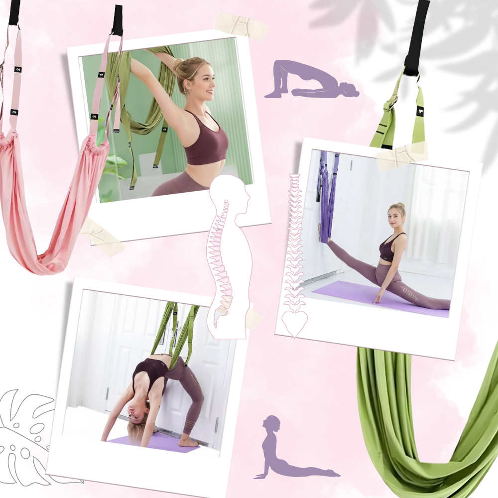 Güçlü Ayarlanabilir Yoga Hamak - Ozerty