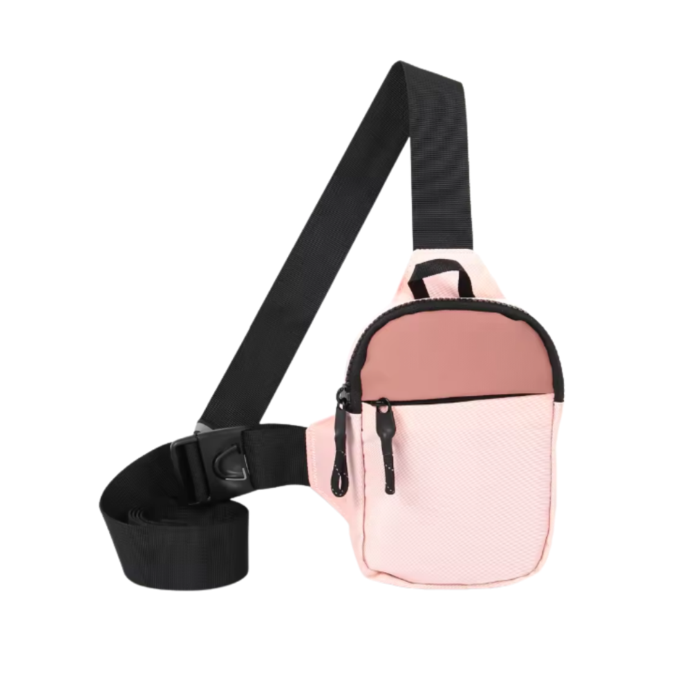 Şık Mini Askılı Göğüs Çantası -Pembe - Ozerty