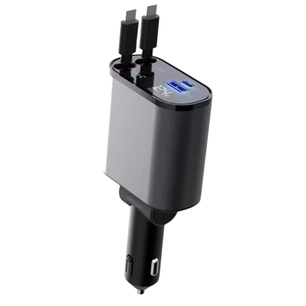 Teleskopik Araç Şarj İstasyonu -Çift Apple - Ozerty