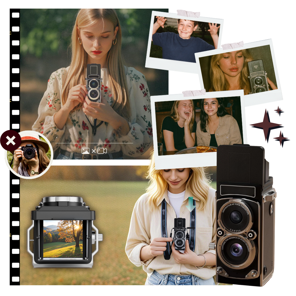 Zamansız Click TLR Fotoğraf Makinesi - Ozerty