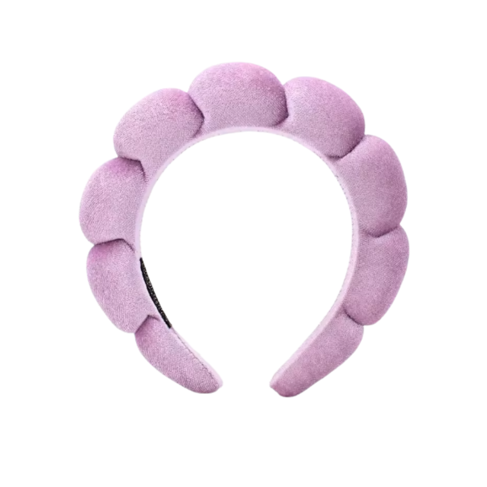 Kadife Cilt Bakımı Kafa Bandı -Lavanta - Ozerty