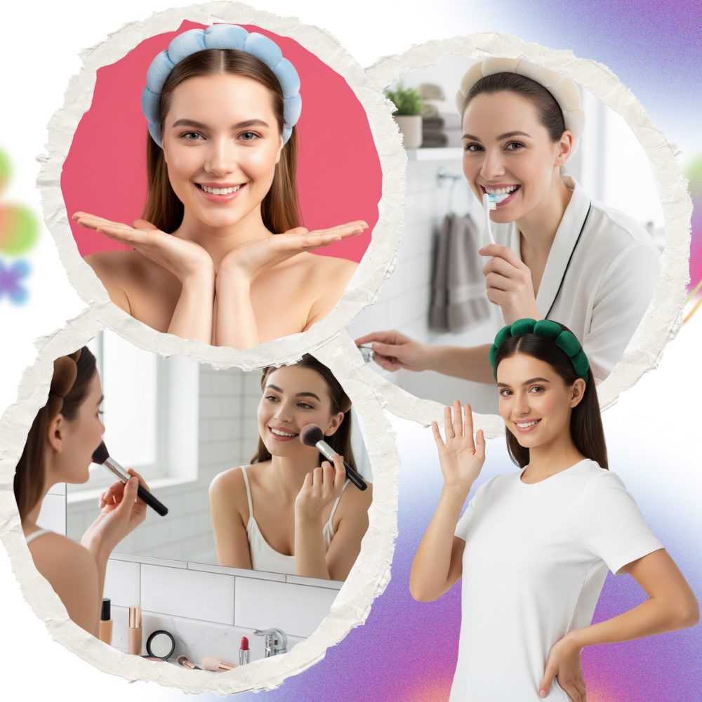 Kadife Cilt Bakımı Kafa Bandı - Ozerty