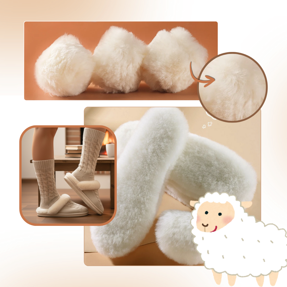 Yün Bulut Sıcak Ayakkabı Tabanlıkları - Ozerty